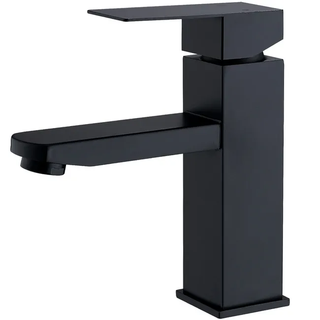Robinet Salle Bain Noir Mitigeur Lavabo En Laiton Mitigeur Salle De Bain Contient Des Tuyaux Chauds Et Froids