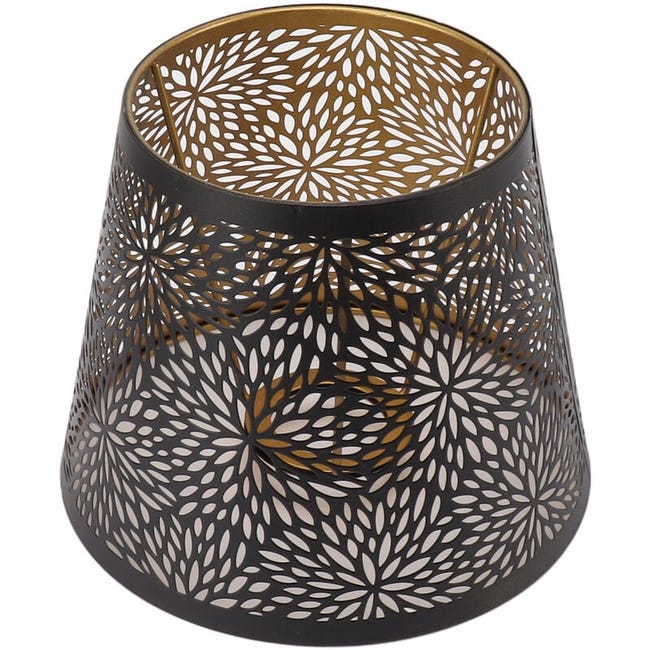 Eosnow Abat-jour En Métal E26 E27 Style Arbre Forestier Ajouré En Fer Décoratif Avec Motif Doré Intérieur Pour Lampe De Plafond Murale De Table Noir (sku Produit : 93419782 Sku Offre : 1017dz27)