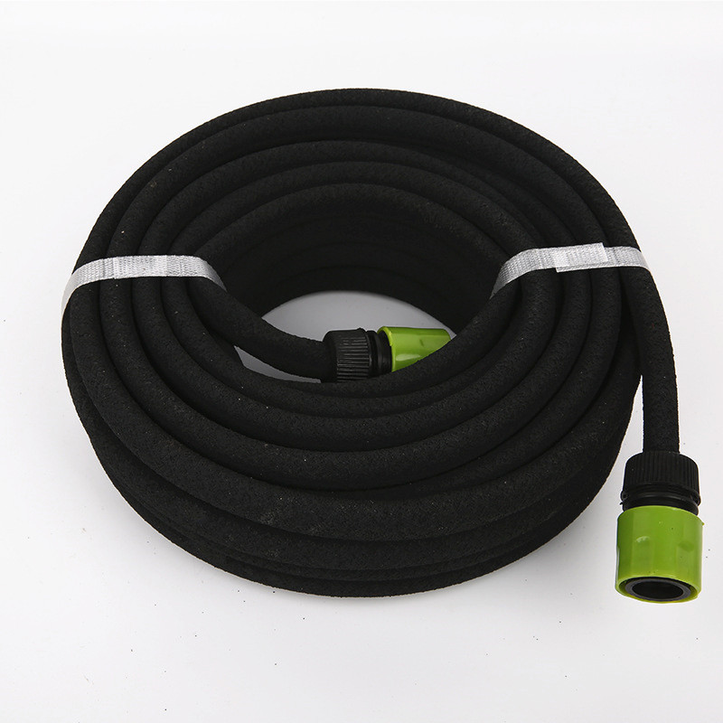 Tuyau Arroseur Goutte-à-goutte, Tube Poreux Pour L'Arrosage Des Massifs Et Des Haies, Noir