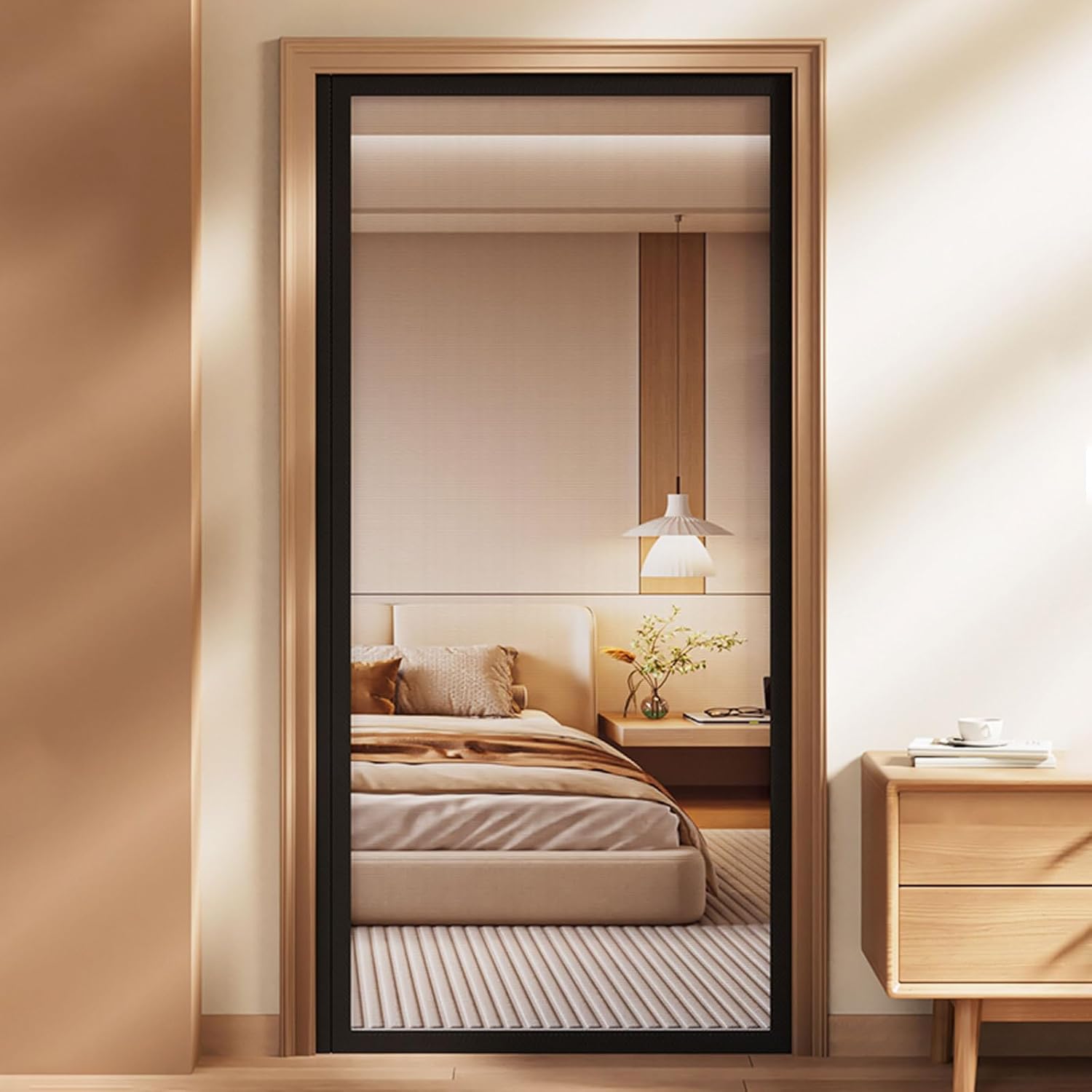 Moustiquaire Magnétique Pour Porte-fenêtre 90 X 200 Cm – Maille Ultra-fine, Fermeture Automatique, Anti-moustiques, Respirante, Avec Bande Adhésive, Noir