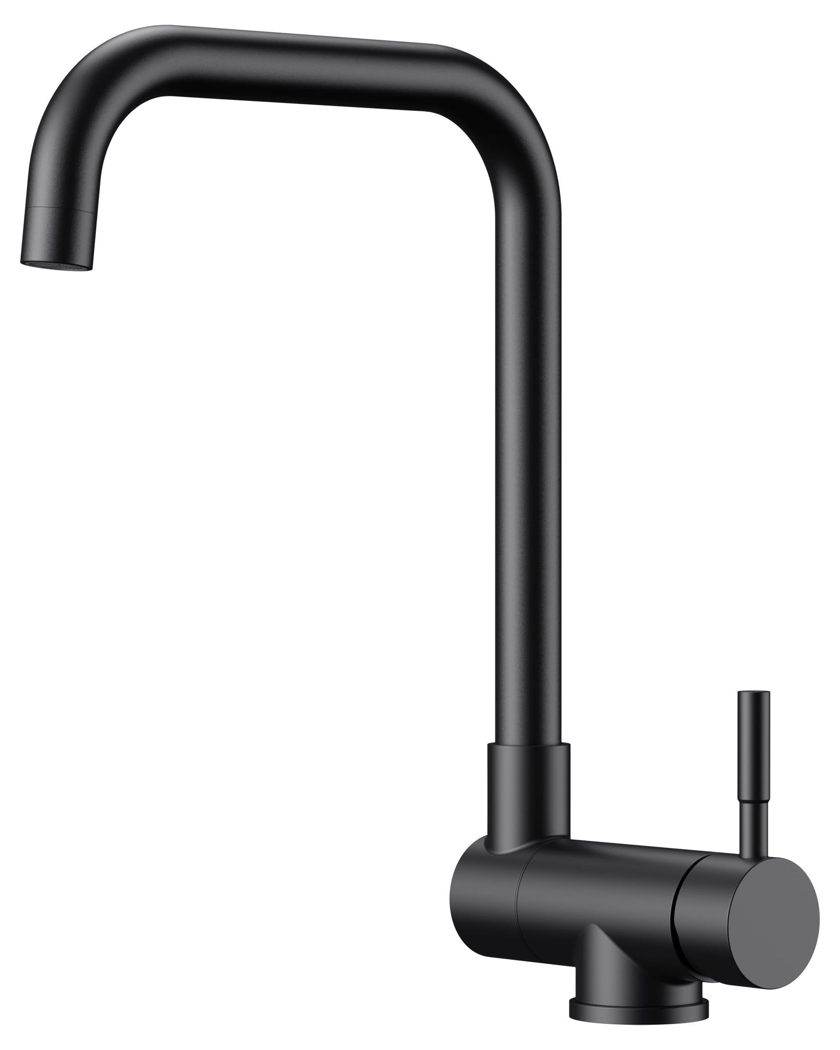 Robinet Cuisine Noir, Mitigeur Cuisine Avec Fonction Pivotante À 360° Et Pliable, Design En Forme De L Acier Inoxydable，poignée Unique Pour L'Eau Chaude Et Froide Robinet Evier