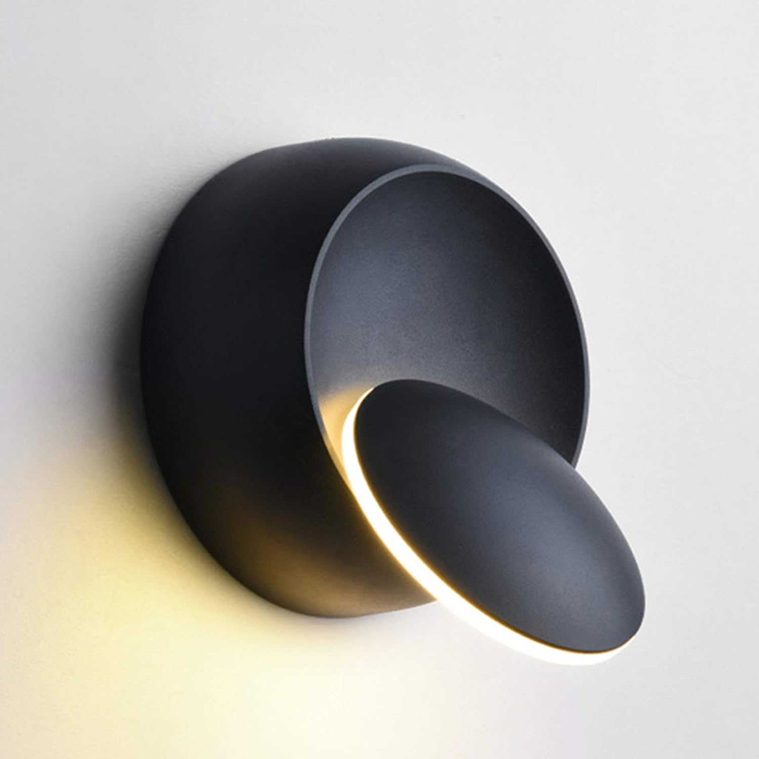 Appliques Murales Interieur Blanc Chaud Lampe Murale Led 5w Moderne Applique Murale Blanc Chaud Créatif 2 En 1 Fer Applique Murale Lampe Led (noire)