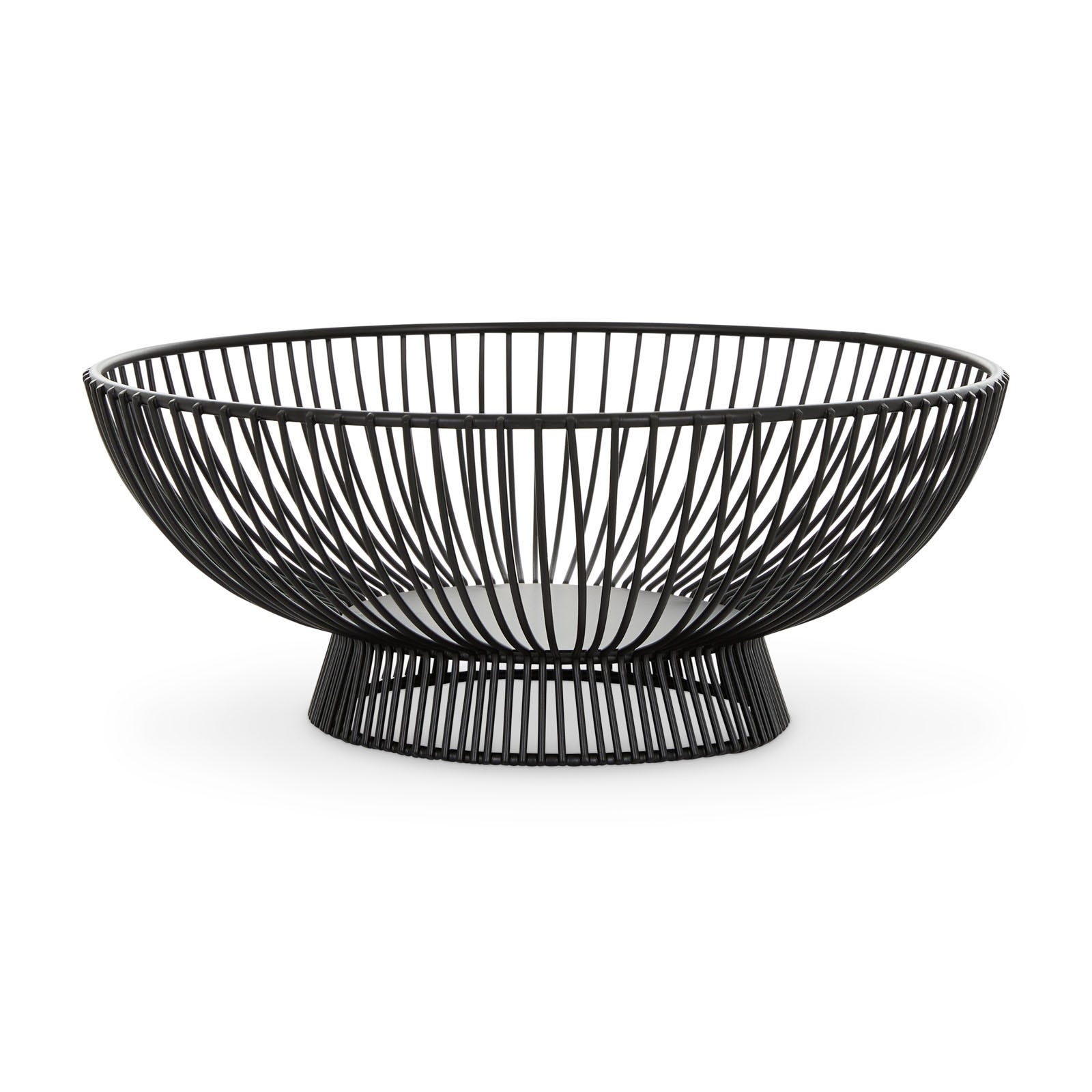 Coupe À Fruits En Métal - 32 X 12 Cm - Noir - Convient Pour Le Salon Et La Cuisine - Design Simple Et Élégant