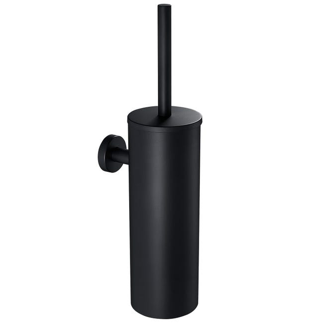 Porte-balai Wc Noir Vertical Acier Inoxydable 304 Traitement De Surface Brossé Manche Extra Long, Brosse De Toilette