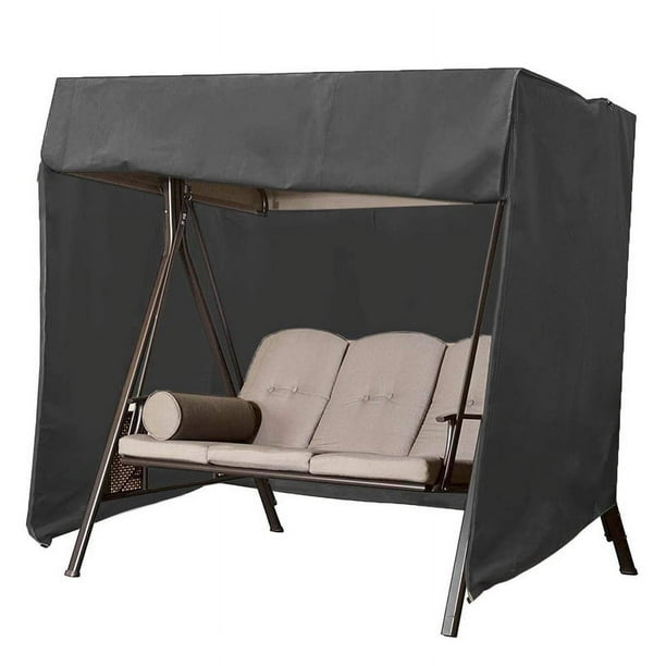Balançoire De Jardin, Imperméable, Coupe-vent, Résistante Aux Uv, Housse De Hamac De Jardin Oxford 420d Résistante Aux Uv Avec Fermeture Éclair (170 X 61 X 117 Cm) - Noir, 1 Pièce