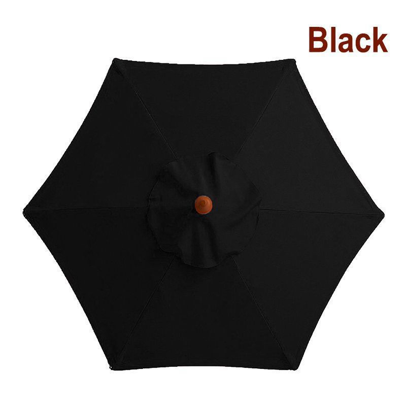 Toile De Rechange Pour Parasol Hexagonal 2 M À 6 Bras, Noire