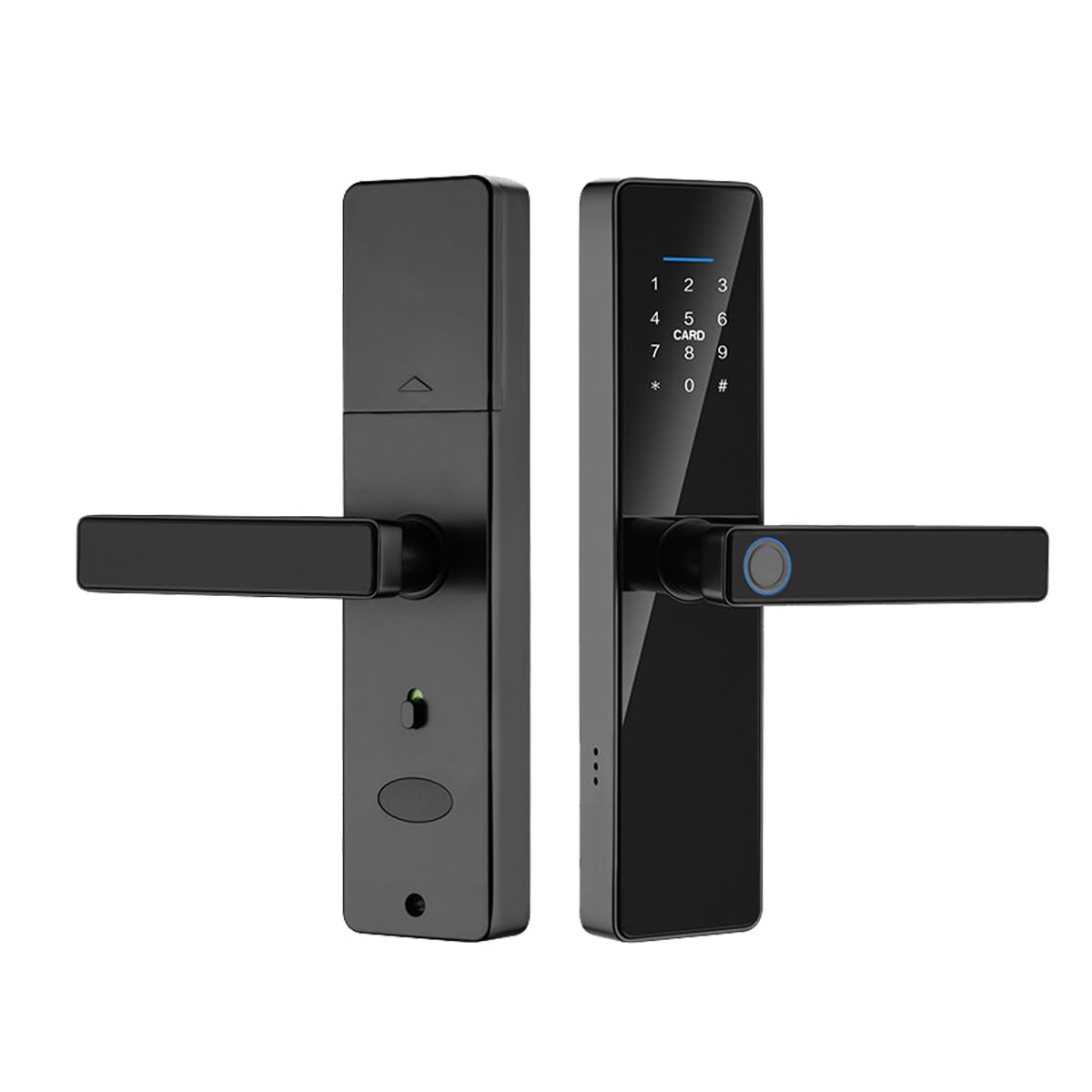 Smart Lock Serrure De Porte À Empreinte Digitale Avec Écran Tactile Et Déverrouillage Du Code De Passe Noir