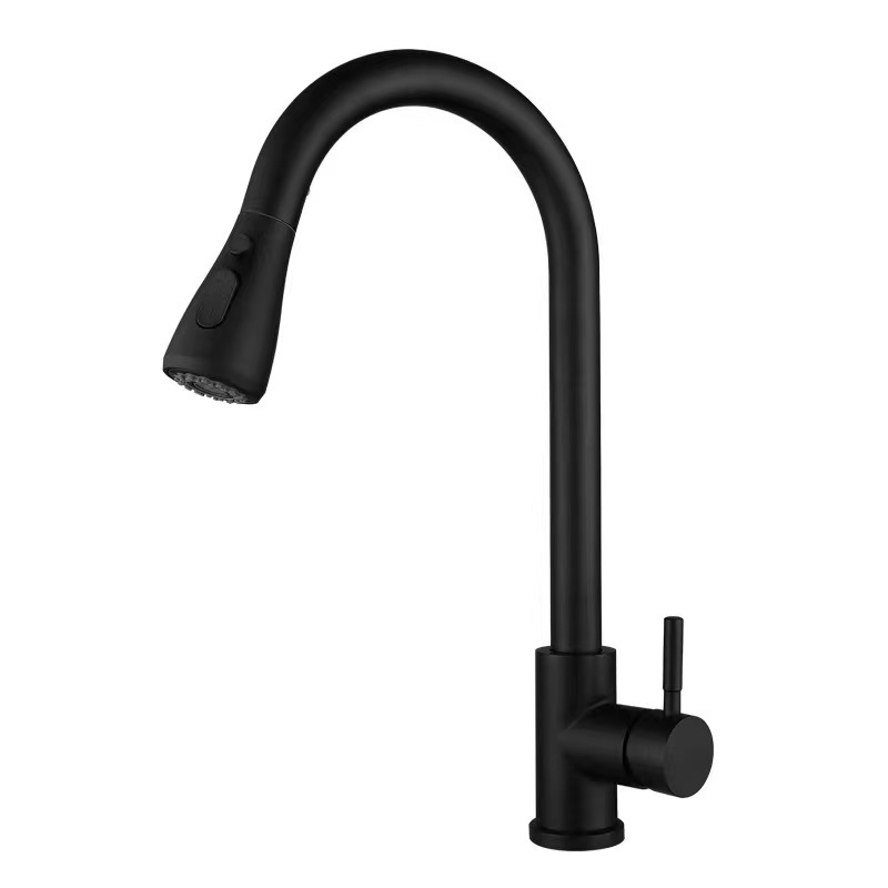 Robinet Cuisine Noir Avec Douchette Extensible Mitigeur Cuisine Noir En Acier Inoxydable Robinet Douchette Cuisine De Rotatif À 360°,3 Modes