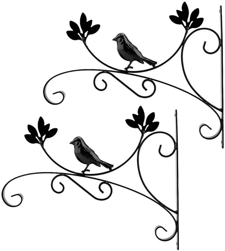 Pcs Crochet Noir Suspension Plante Forme De Oiseaux Supports De Panier Suspendus En Métal Pour Jardin Balcon