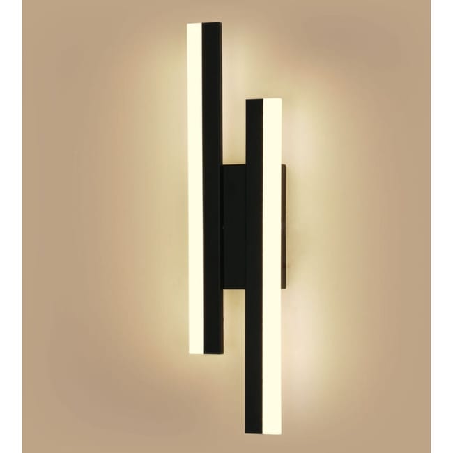Lampe Murale Led Intérieure, 16w Moderne 3000k Lumière Chaude, Acrylique Noir Pour Chambre, Salon, Couloir, Escalier (sku Produit : 94940312 Sku Offre : Lehuamwj102)