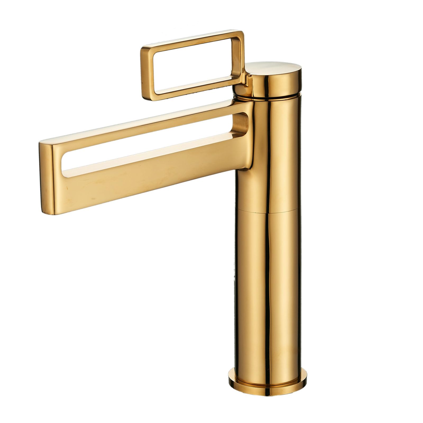 Robinet Mitigeur De Salle De Bain Noir Pour Lavabo De Salle De Bain Avec Mitigeur À Levier Unique, Robinet À Levier Unique Pour Lavabos De Comptoir (doré)
