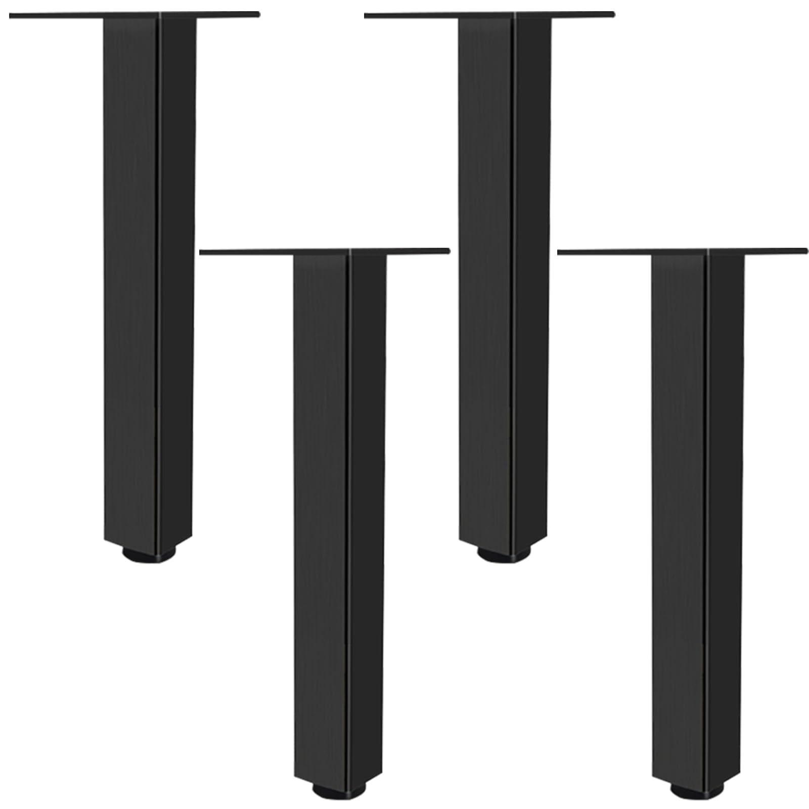Noir, Lot De 4 Pieds De Meubles Pied De Table Ronds Réglable, Aluminum Alloy 6-60cm Socles Pieds Meuble Cuisine Tv Commode Pieds Pour Meuble De Salle De Bain Vis Inclus-30cm/11.8