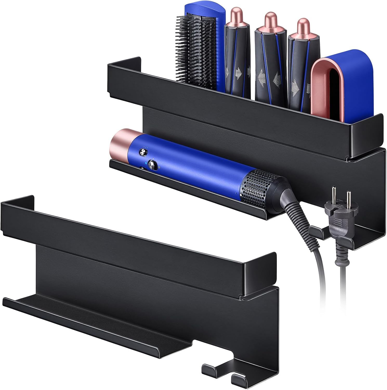 Support Mural Pour Frais Et Lisseur, Pour Accessoires, Lisseurs, Friser, Sans Perçage, Noir