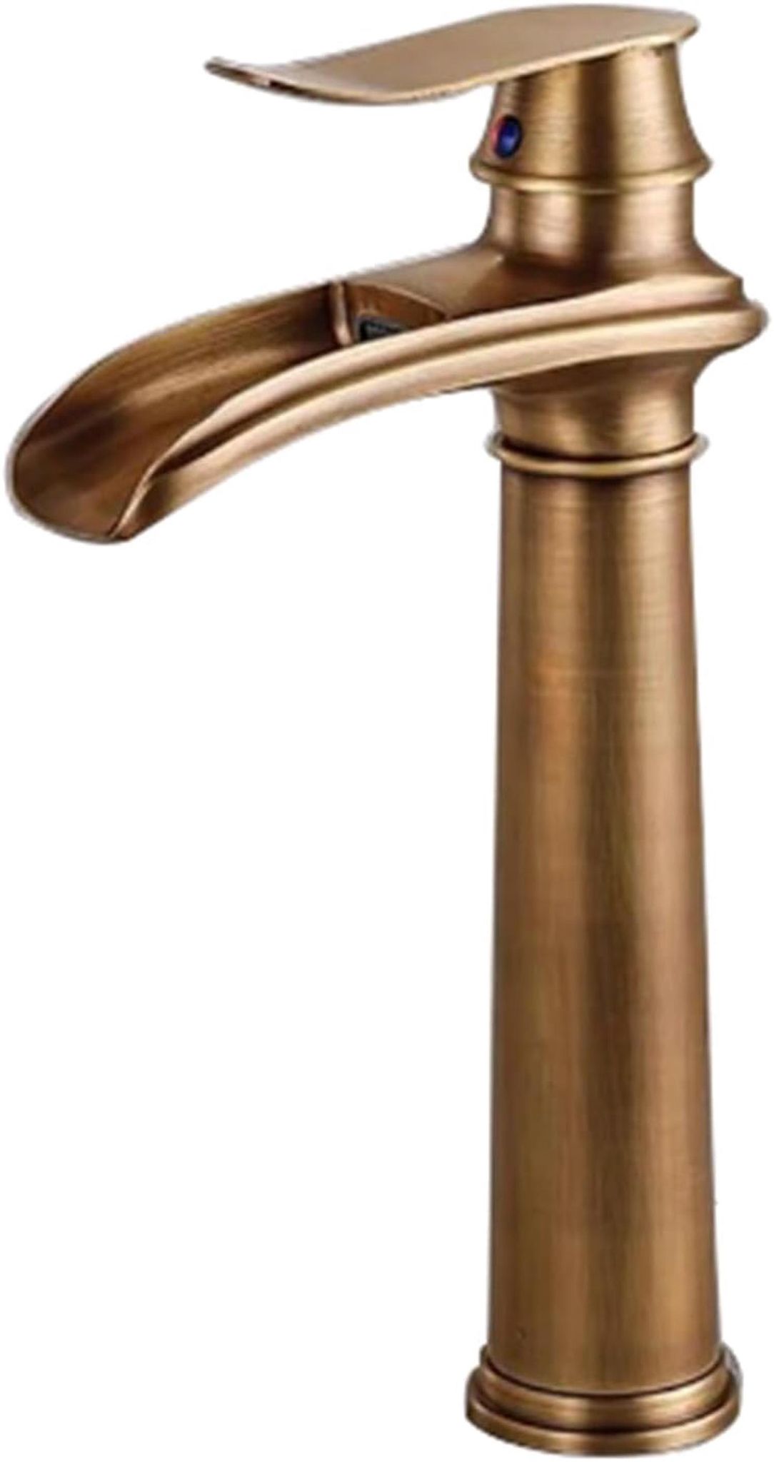 Robinet Cascade Lavabo Noir, Haut Mitigeur Vasque À Poser Salle De Bain, Mitigeur Cascade