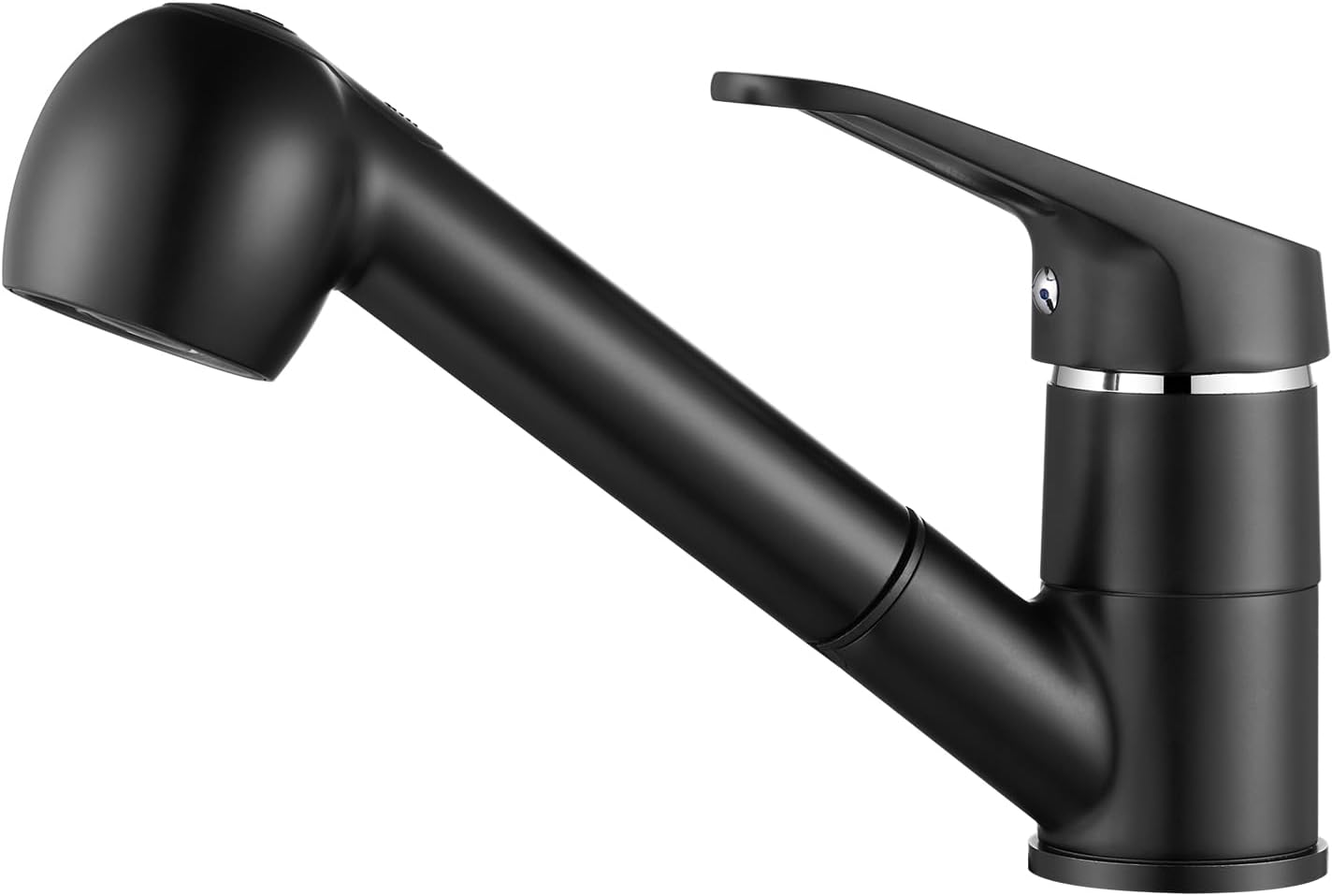 Robinet De Cuisine Avec Douchette Extractible 2 Jets Mitigeur Évier À 360° En Laiton Robinetterie Avec Monotrou L'Eau Froide Et Chaude, Noir