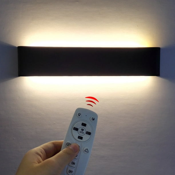 Applique Murale Intérieure 16 W, Noire, Led, Style Moderne, Idéale Pour Salon, Chambre, Escalier Ou Couloir - 110 V - 260 V - Lumière Chaude 3000 K
