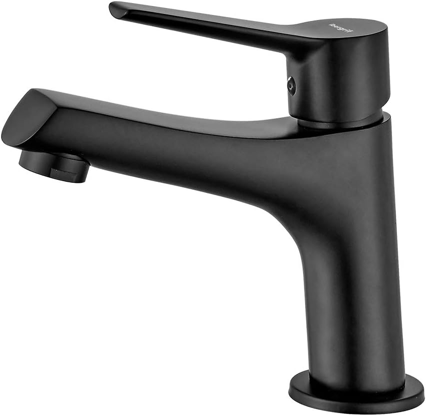 Mitigeur D'Évier, Robinet De Salle De Bain À Levier Unique, Noir
