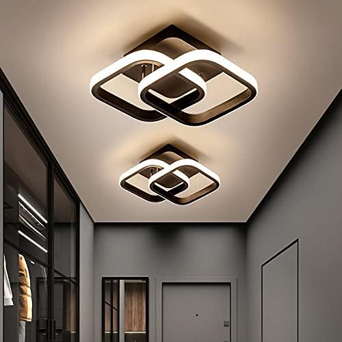 Lot De 2 Éclairage De Plafond Modernes 3000k-6000k Réglable Luminaire Pour Salle À Manger,cuisine, Chambre, Couloir, Bureau (noir)
