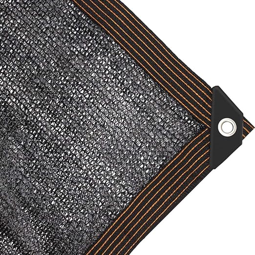 Filet D'Ombrage Noir, 96% D'Ombrage , Avec Bordure Perforée, Utilisé Pour Jardin, Piscine, Poulailler, Chenil, Serre （5m×5m)