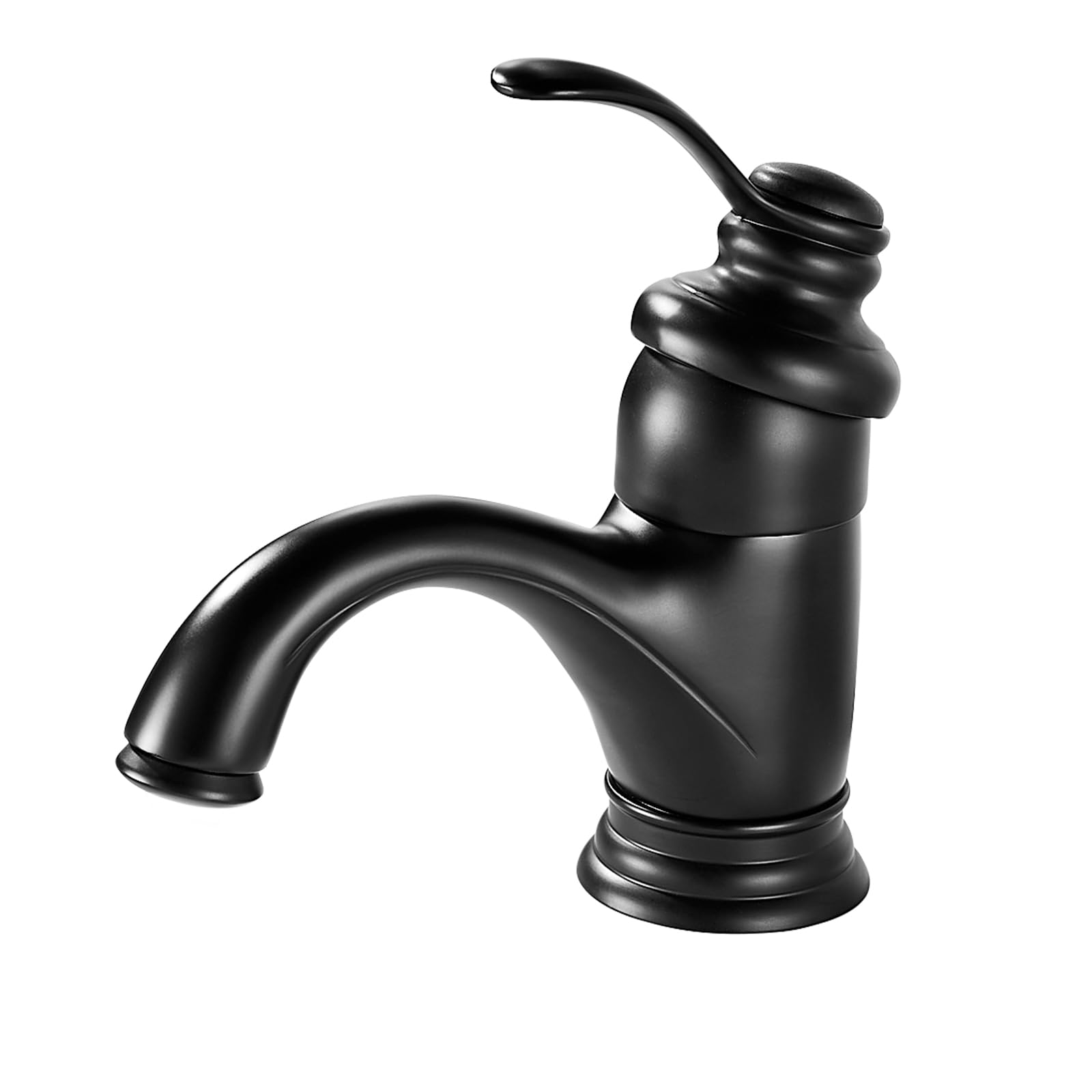 Robinet De Lavabo Salle De Bain Noir Rétro,mitigeur Monocommande En Laiton Moderne Avec Réglage Température Chaude/froide,connexion 3/8