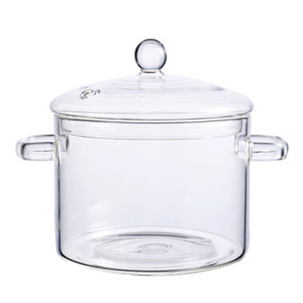 Casseroles En Verre Transparent Pour La Cuisson Sur Plaque De Cuisson : Plus Épaisses Et Plus Lourdes, Version Améliorée Pour Une Utilisation Sur Flammes Nues Et Plaques De Cuisson À Gaz.