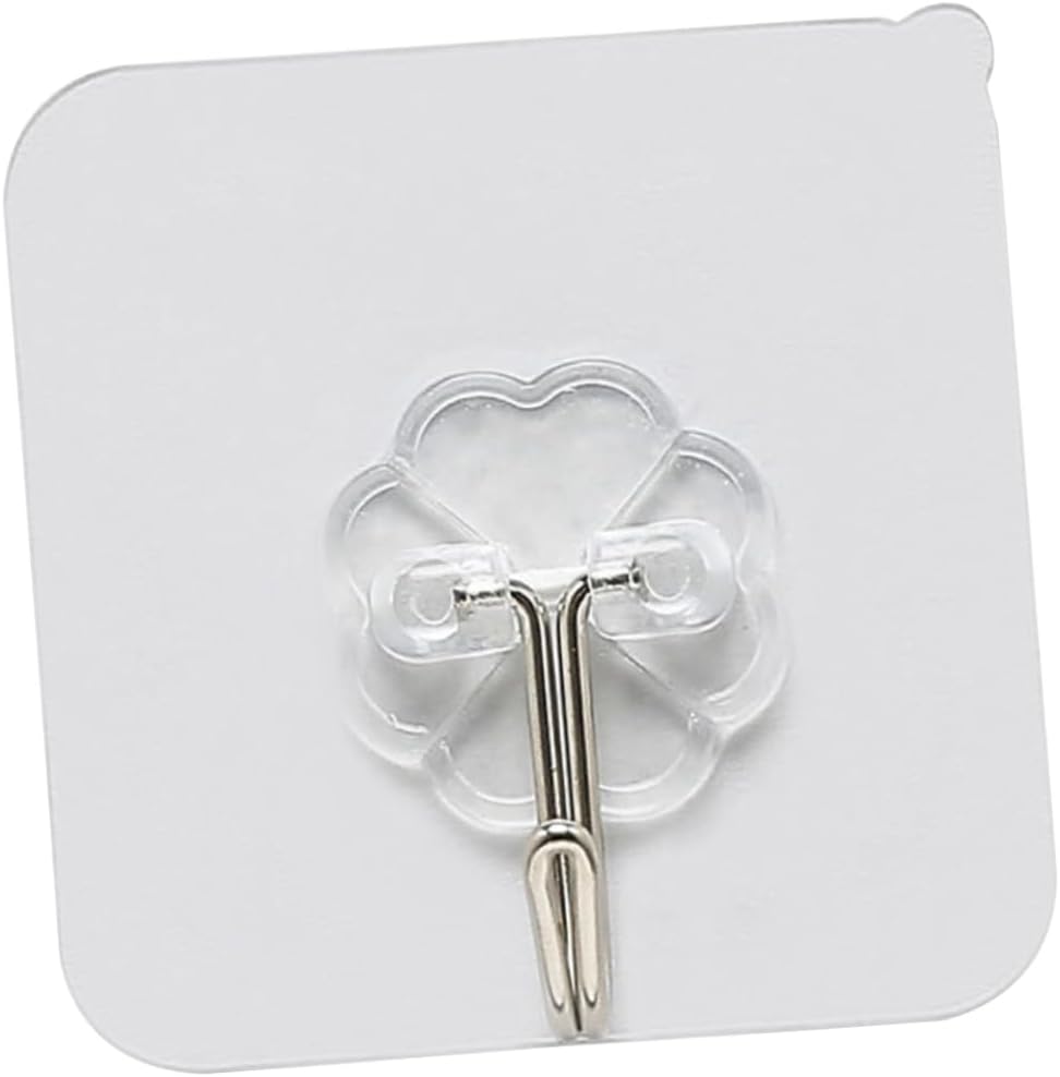 Lot De 10 Crochets Adhésifs Transparents Pour Fixation Murale