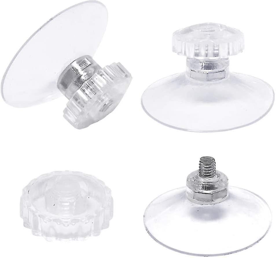 Lot De 30 Ventouses Avec Filetage Et Écrous Moletés, 45 Mm, Transparentes, Pour