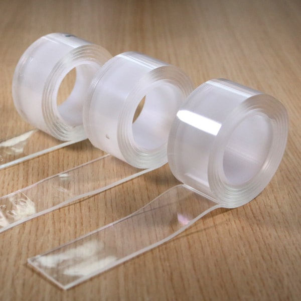 3 Paquets De Ruban Nano, Adhésif Double Face Imperméable Et Transparent Sans Traces, Adhésif Magique Invisible Et Souple Sans Marquage (épaisseur 1...
