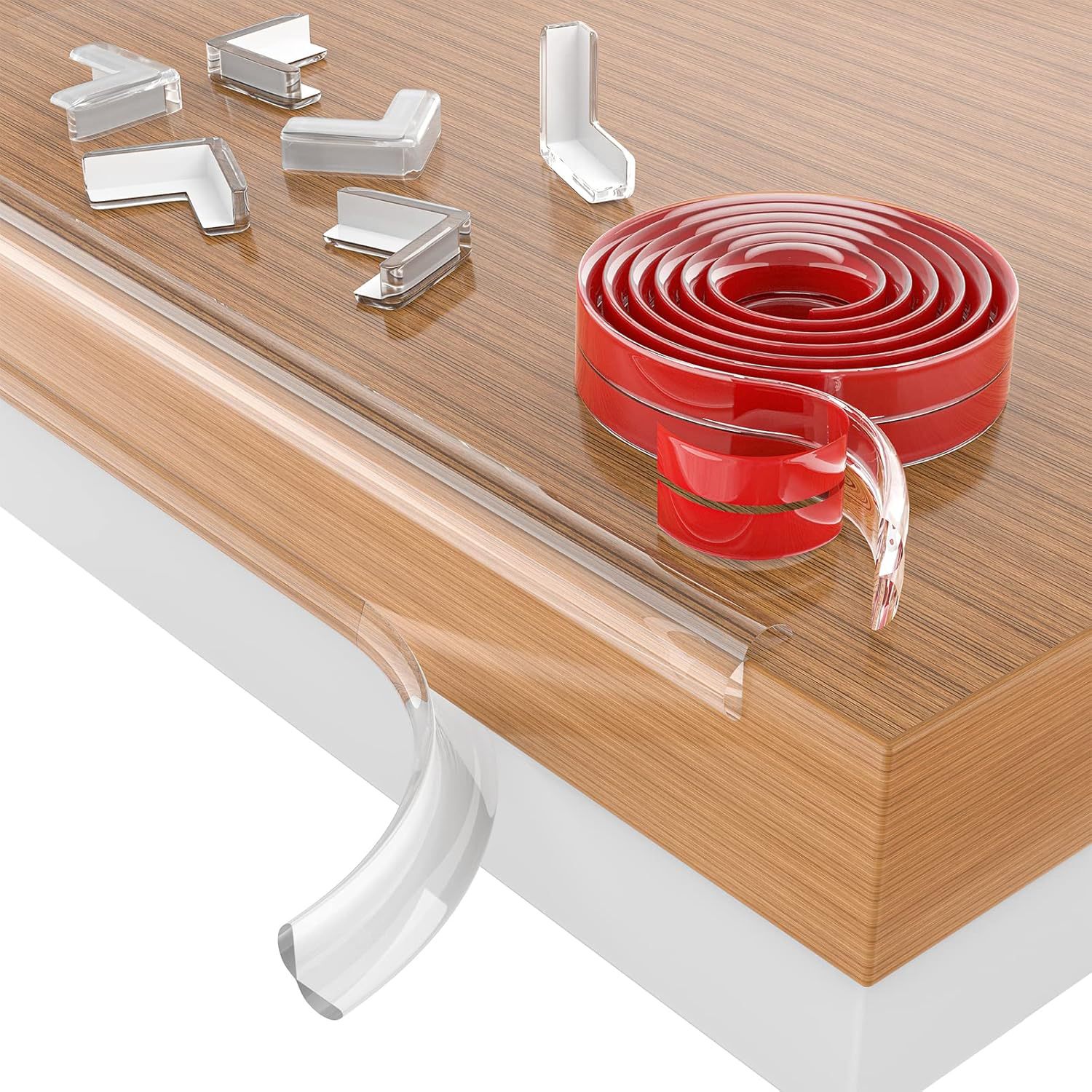 Protectores De Esquinas Para Mesas De Bebé, 6 Metros De Protección Para Bordes De Muebles Y 4 Protectores De Esquinas,transparentes,de Pvc.