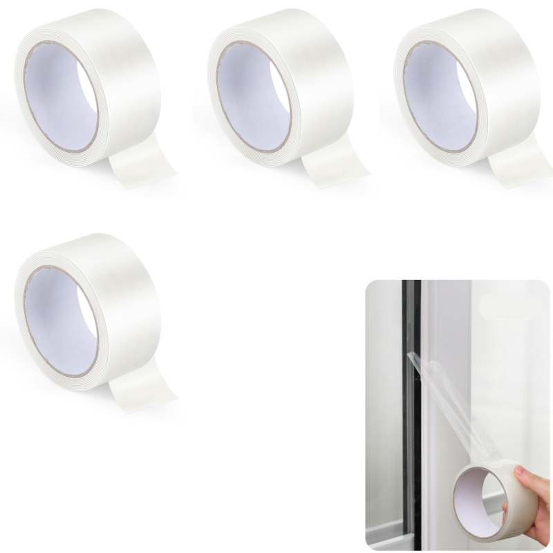 Ruban D'Étanchéité Transparent Pour Fenêtres, Film Isolant Transparent Anti-courant D'Air De 6,9 Cm X 2,7 M, Pour Joints De Portes Et Fenêtres, Ne Laisse Aucun Résidu, S'Enlève Facilement.