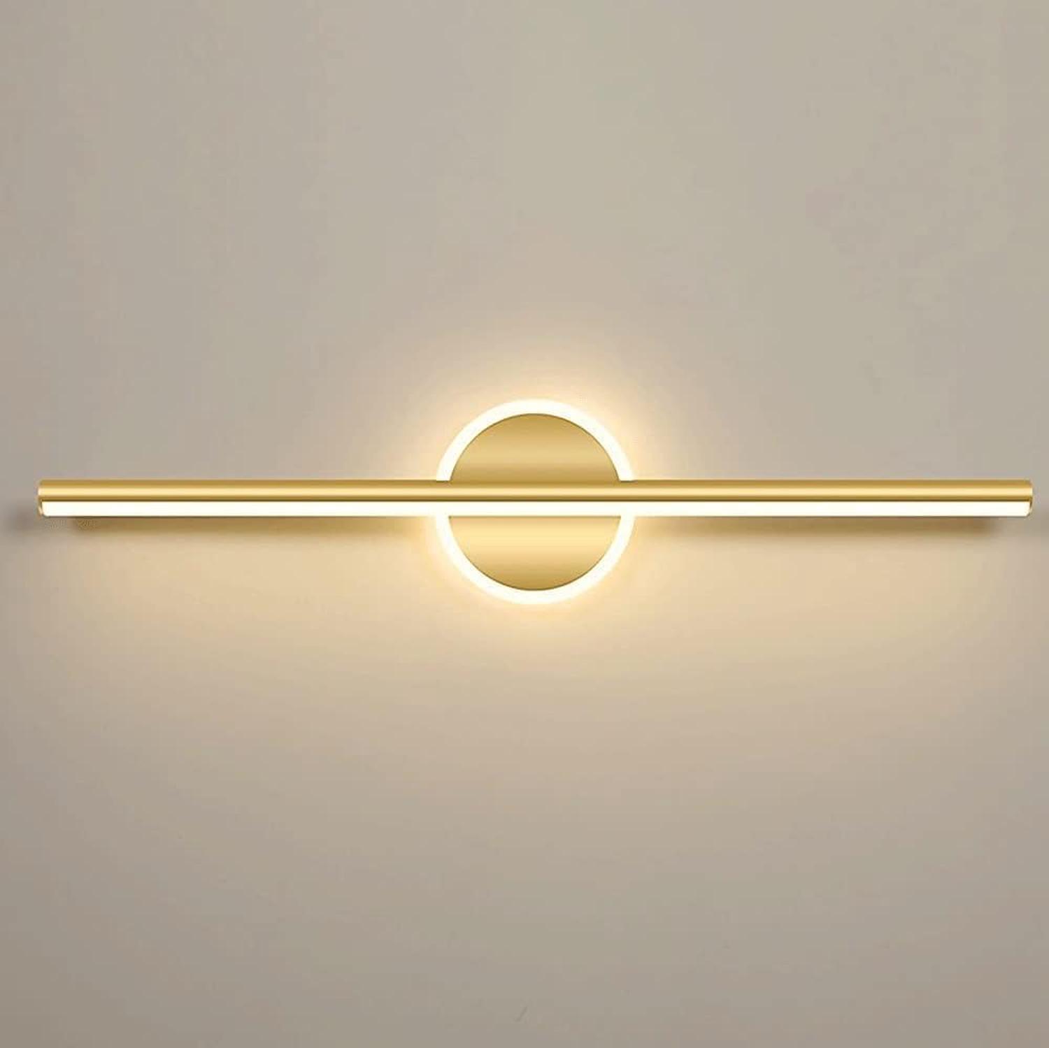Lampes De Miroir Led Avant, Éclairage De Miroir De Maquillage, Applique Murale De Coiffeuse En Métal Doré, 10w，6000k