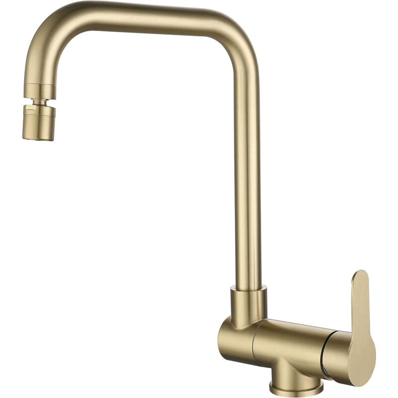 Mitigeur Cuisine Rabattable,robinet Cuisine Rabattable D'Or Brossé En Acier Inoxydable,robinet Pliable Moderne