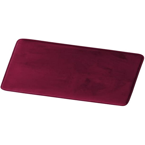 Tapis De Bain En Mousse À Mémoire De Forme 61 X 152 Cm, Ultra Doux Et Antidérapant, Absorbant - Bordeaux