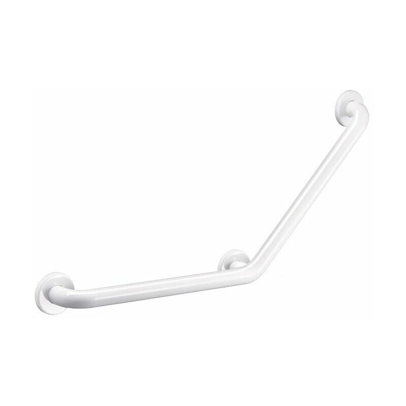 Barre D'Appui Coudée Basic135°accoudoir 45cm45cm(blanc) 3 Pieds