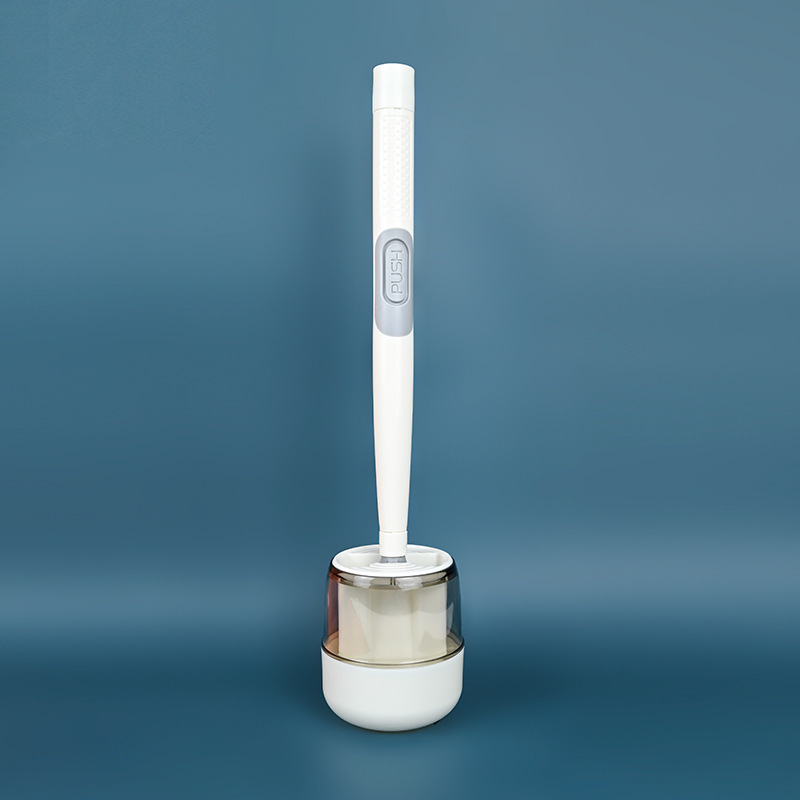 Brosse De Toilette Murale À Long Manche, Brosse Hydraulique Pour Liquide [blanc]