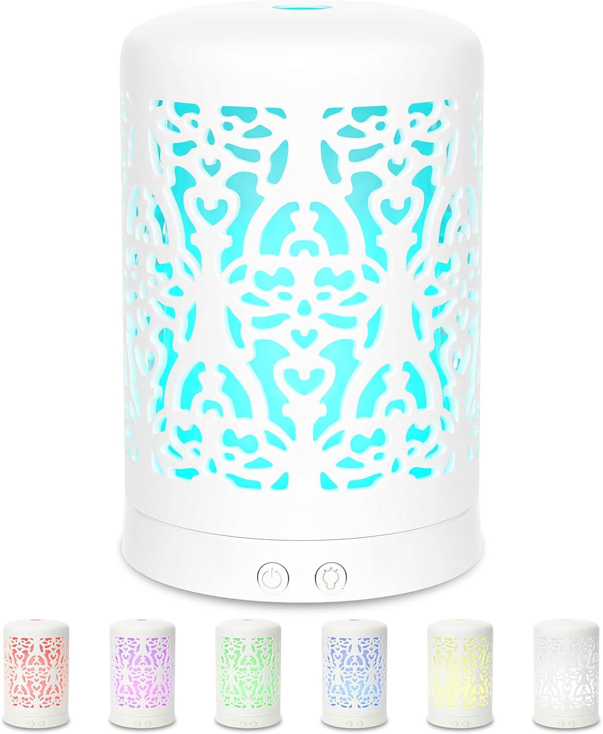 Humidificateur D'Aromathérapie Pour Diffuseurs D'Huiles Essentielles : Diffuseur D'Arômes En Céramique Blanche Pour La Maison, Le Bureau Et La Chambre À Coucher. Petit Appareil À Ultrasons Pour Diffus