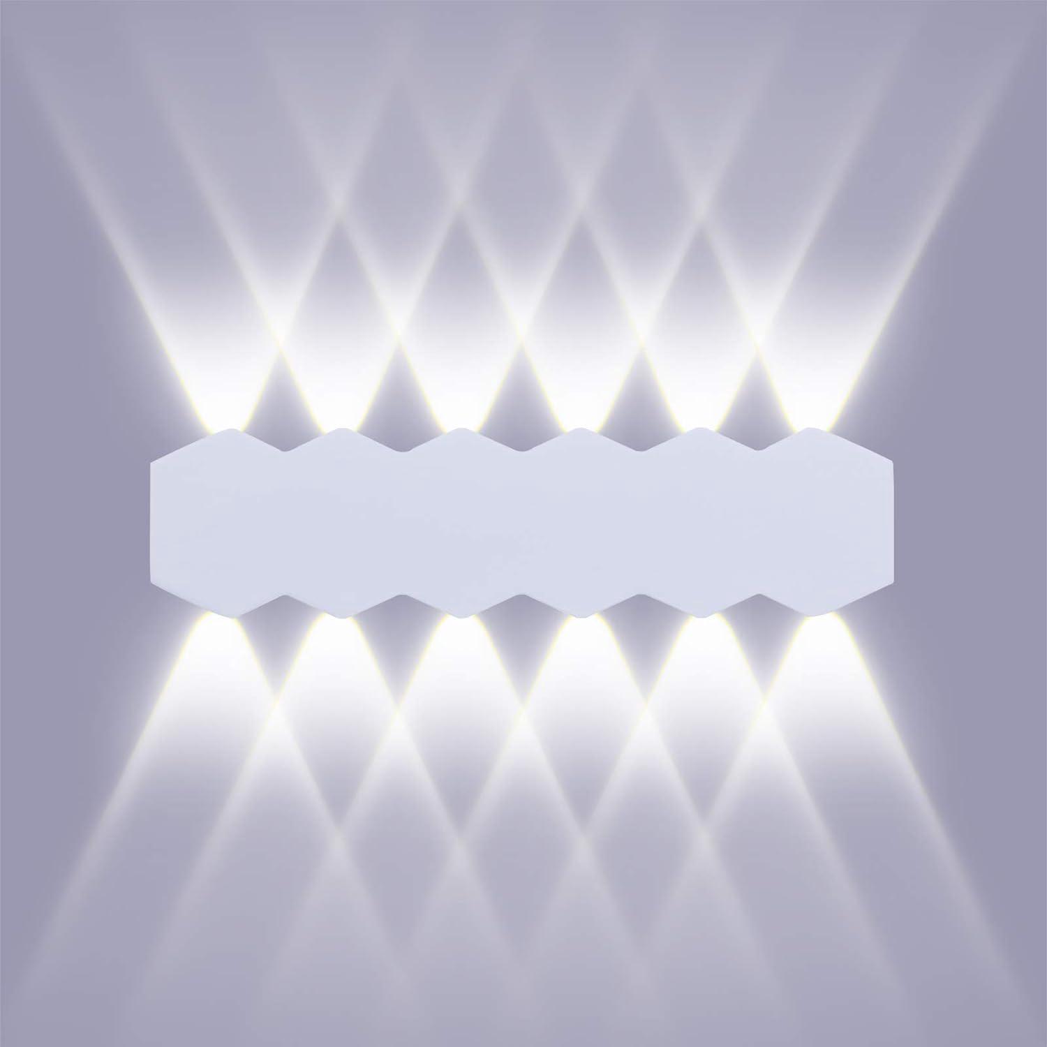 Applique Murale Led 12 W 31 Cm Pour Intérieur, Éclairage Blanc Moderne, Spot Haut/bas, En Aluminium, Lumière Blanche Froide 6000 K