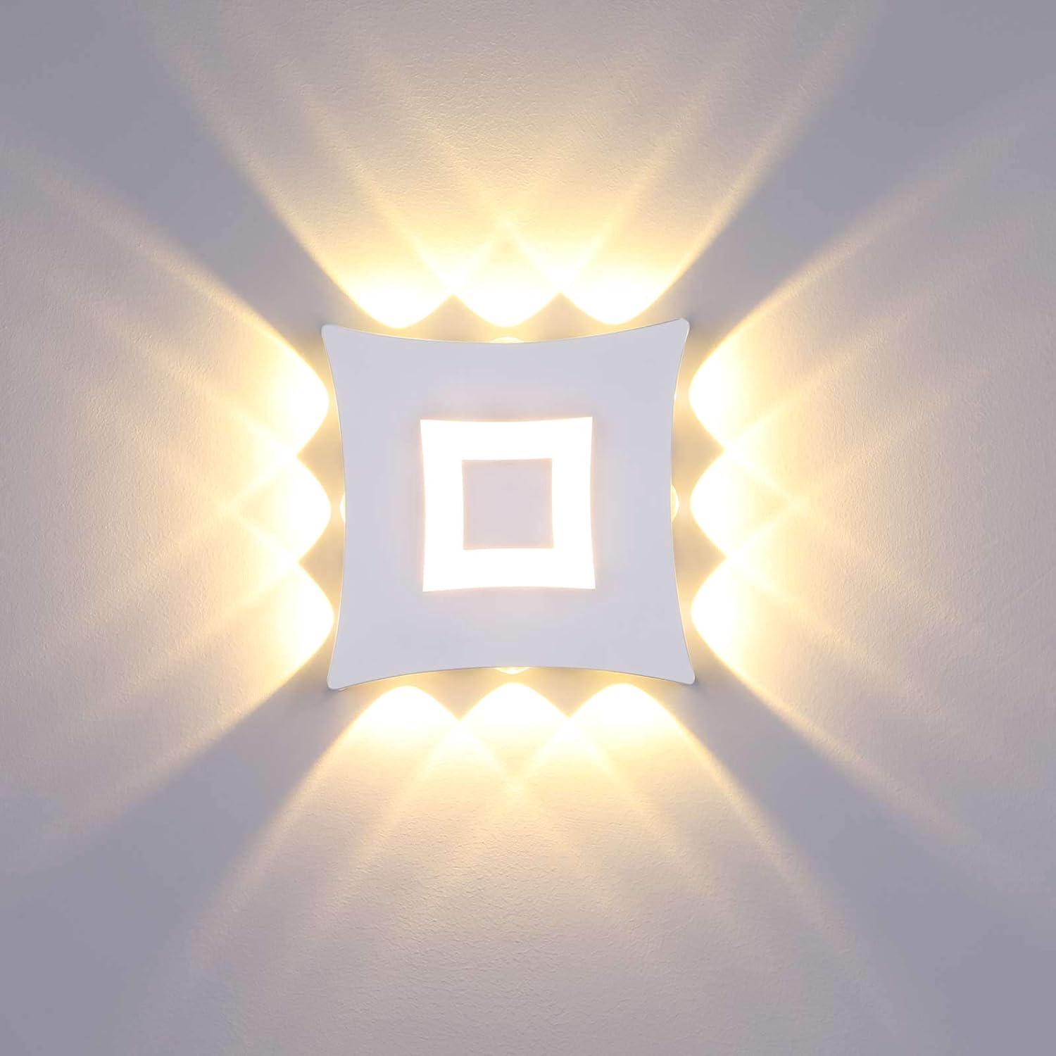 Applique Murale Moderne Led Cob 18 W Pour Intérieur/extérieur, Étanche Ip65, En Aluminium, Lumière Blanc Chaud 3000 K, Blanche