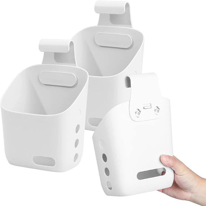 Panier De Rangement Suspendu Blanc En 3 Parties, Boîte De Rangement Suspendue, Organisateur De Chevet, Panier De Rangement Suspendu Pour Chambre, Salle De Bain, Cuisine