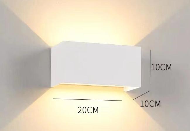 Applique Murale Extérieure Pour Balcon, Étanche, Led Double Tête 24w Blanche, Ultra-lumineuse, Éclairage Haut Et Bas