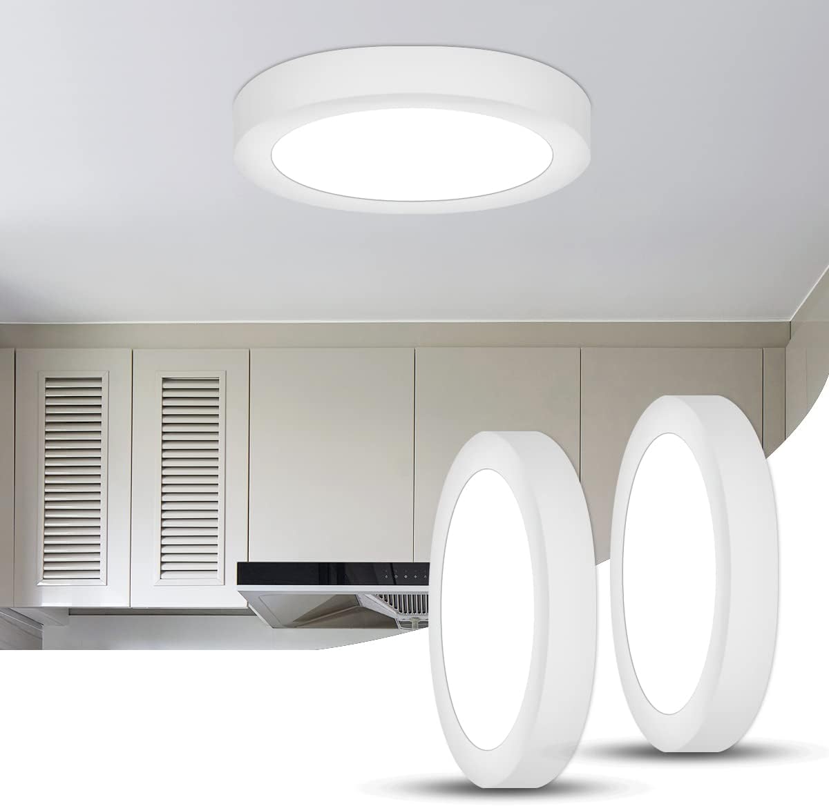 2pcs Plafonnier Led,15w 6500k Blanc Froid,moderne Lampe De Plafond Plafonnier Rond,plafonnier Led Plat Pour Chambre,salon,salle À Manger