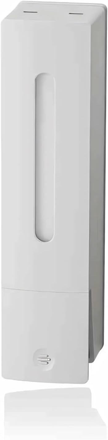 Distributeur De Savon Mural, Distributeur De Gel Douche Et De Shampoing, Design Moderne, Pour Hôtel Et Maison, Sans Perçage, Blanc 400 Ml - Avec Fenêtre Transparente