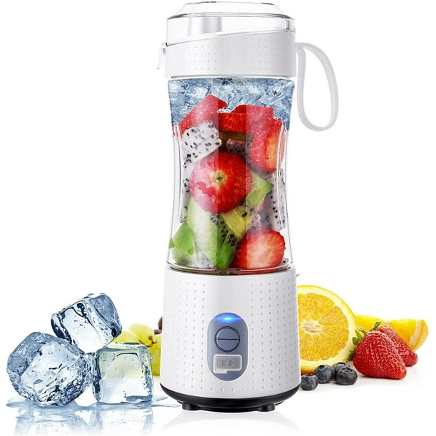 Blender, Mini Blender, Mini Blender Portable Sans Bpa, Blender Individuel Pour Smoothies Et Milkshakes, Blanc