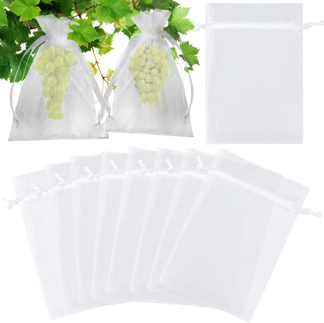 Filet De Protection Pour Fruits, Lot De 100 Pièces, Sac Cadeau En Organza Blanc - Grand Format, 20 X 30 Cm. Filet De Protection Pour Plantes De Jardin (sku Produit : 96525810 Sku Offre : Mkh25.6.30-2
