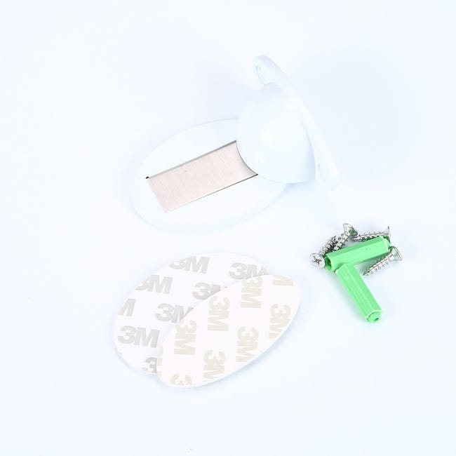 Promotion, Butoir De Porte Magnétique En Inox Butée De Porte Au Sol（3pcs，blanc）
