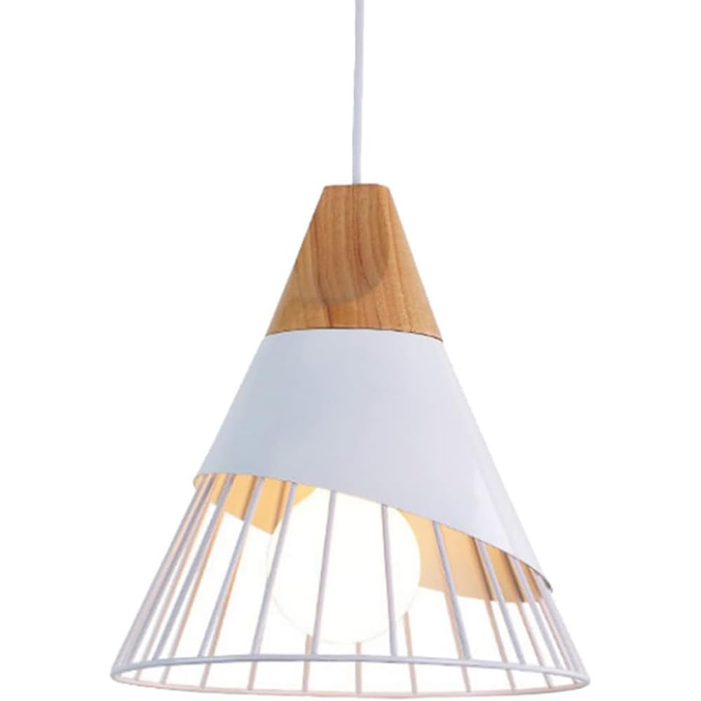 Suspension Plafonnier Vintage En Métal E27 - Lampe Industrielle Suspendue Pour Salon,cuisine,bureau - Moderne Et Pratique (blanc)
