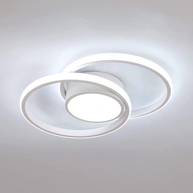 Goeco Plafonnier Led Pour Chambre 42w, Éclairage Moderne Rond 4000lm, Parfait Pour Chambre, Salon, Cuisine - Dia 40cm (blanc), Lumière Blanche