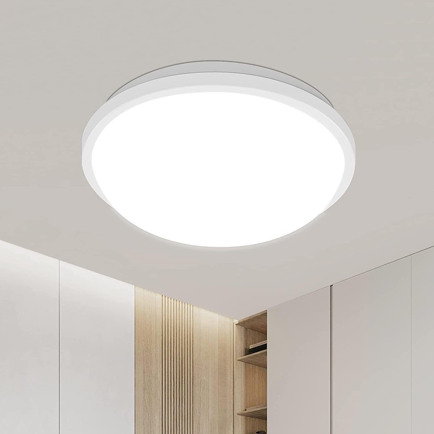 Plafonnier Led Rond, 20w 6500k Blanc Froid Lampe De Plafond Moderne Luminaire Plafonnier Led Encastré Pour Chambre, Couloir, Salle De Bains, Ø20cm