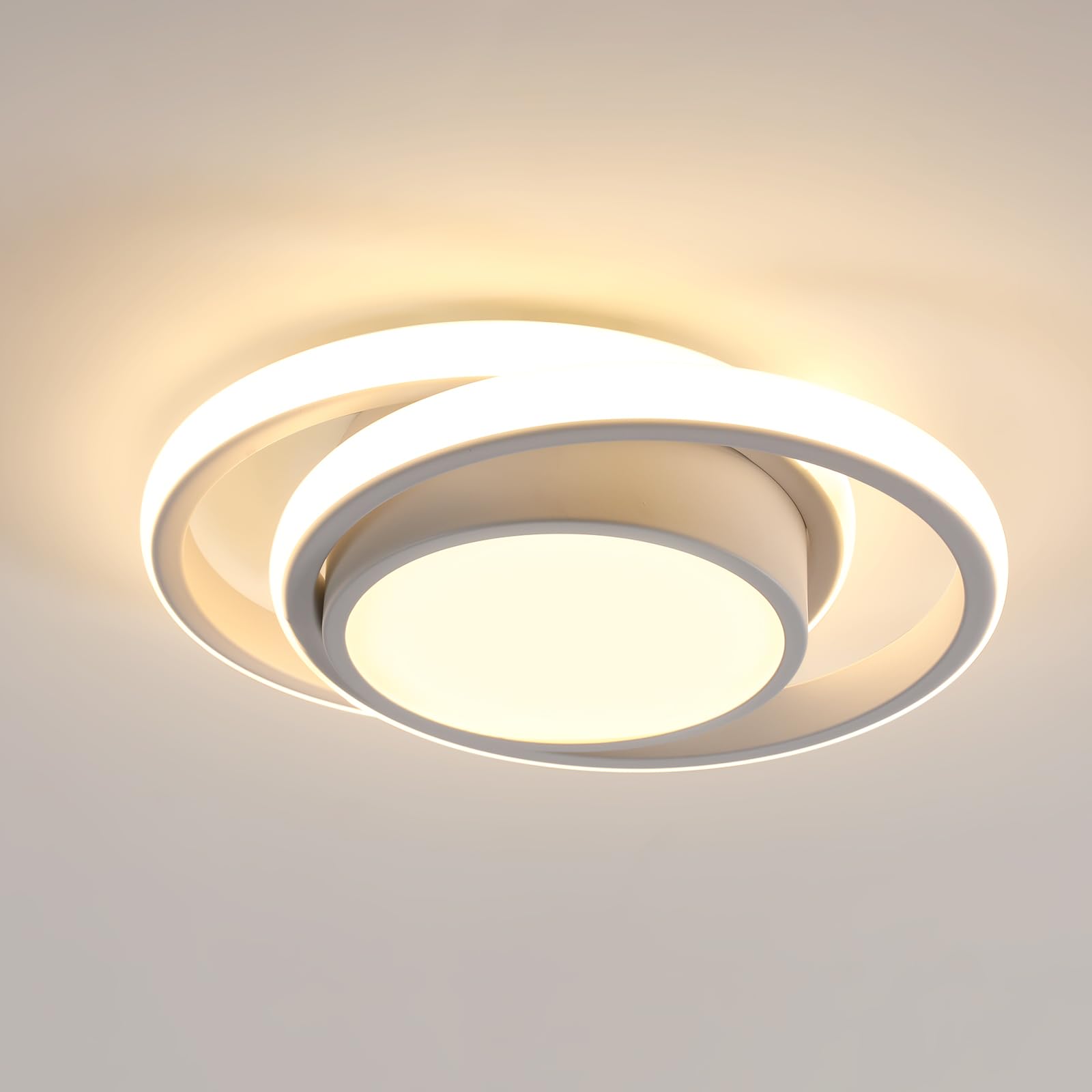 Plafonnier Led Moderne, Luminaire Plafonnier Rond, Blanc Chaud 3000k 32w, Lampe De Plafond Pour Chambre À Coucher Couloir Cuisine Balcon, Dia 28cm