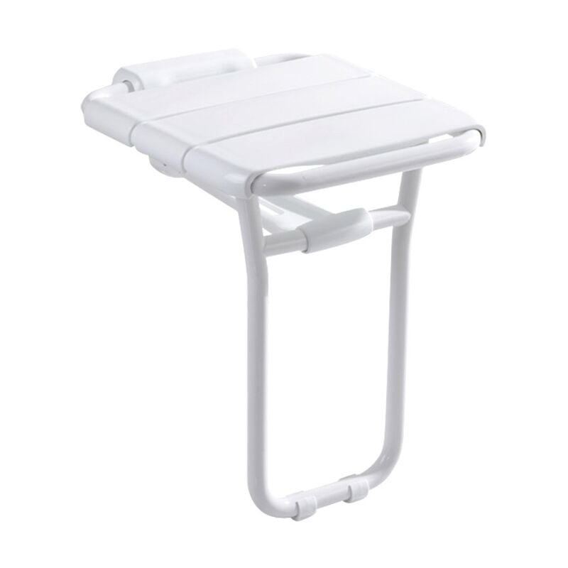 Siège De Douche Relevable En Aluminium Époxy Blanc